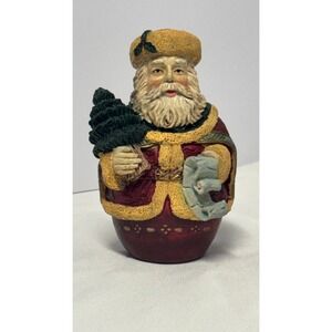 VINTAGE Windsor Collection Santa Claus Figurine with Tree and List X-Mas Decor